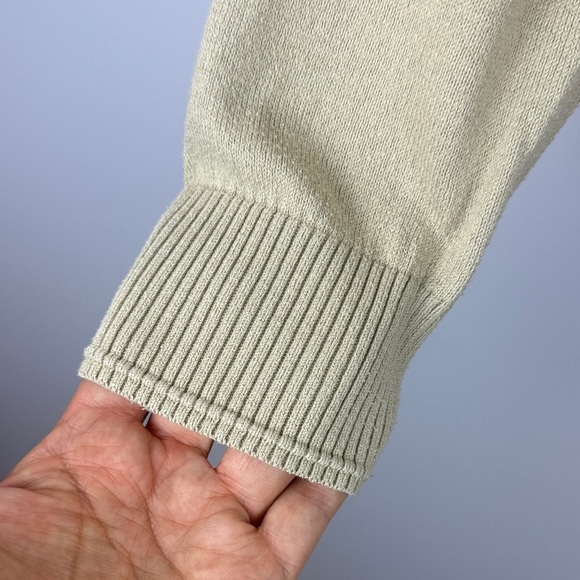 Everlane Organic Cotton Blend Casual Preppy Tan Long Sleeve Sweater Size Medium - Picture 5 of 9